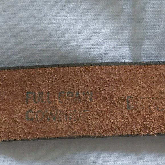 Vintage Western Leather Tooled Belt M, L, Kingston - Picture 9 of 9